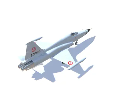 F-5 Tiger II Low-poly 3D model