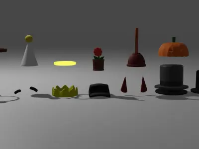 Among Us Low Poly Rigged Characters Low-poly 3D model