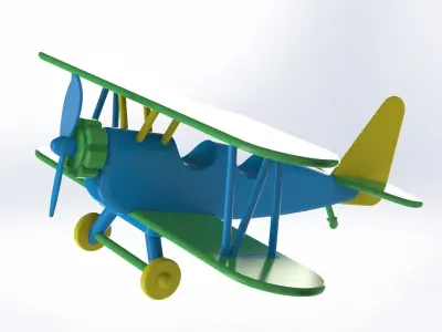 AIRPLANE TOY BIPLANE 3D print model