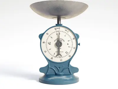 Vintage Cast Iron Weighing Scale 3D model