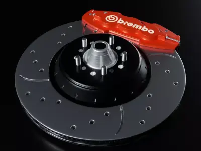 Wheel brake Free 3D model