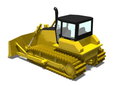 Bulldozer 3D model get