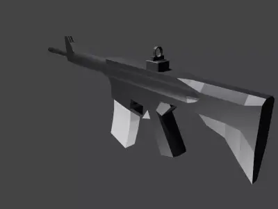 M4 rifle low poly Low-poly 3D model