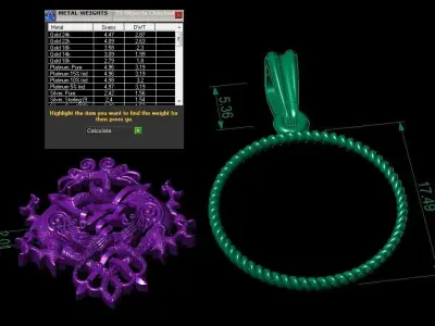  beautyful  pendant with griffin  3D print model