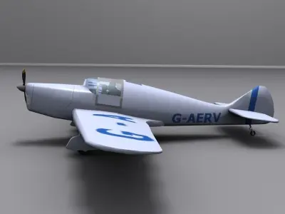 Miles-Whitney-Straight airplane Low-poly 3D model