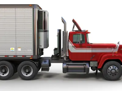 SuperLiner refregirated trailer Low-poly 3D model