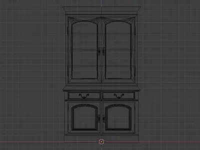Victorian Cupboard Low-poly 3D model