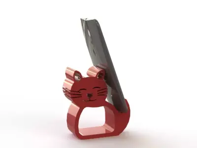 Cat phone holder 3D model