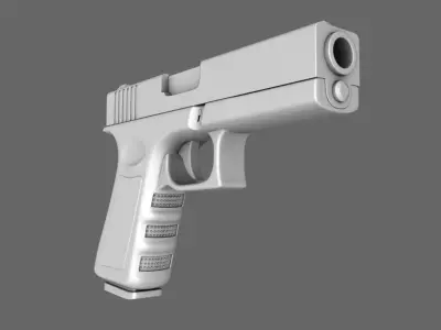 Generic Handgun 9mm Pistol 3D model