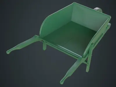 Wheelbarrow 4A Low-poly 3D model