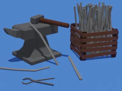 anvil pack Free low-poly 3D model