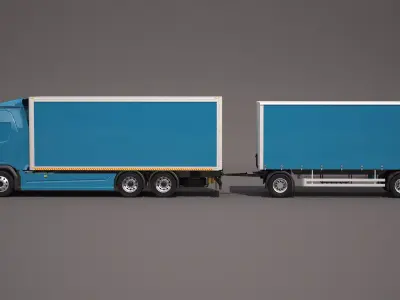 Generic Box truck Tandem 3D model