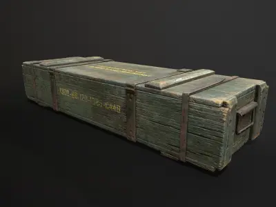 Ammo Box Set Low-poly 3D model