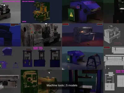 Machine tools 3D Model Pack