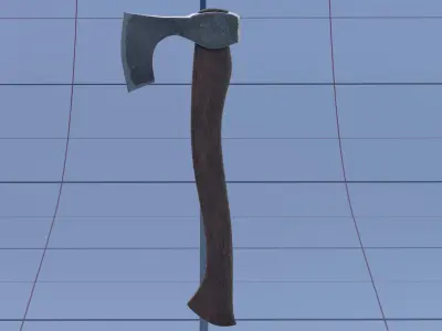 Battele ax PBR lov-poly 3D Model Low-poly 3D model