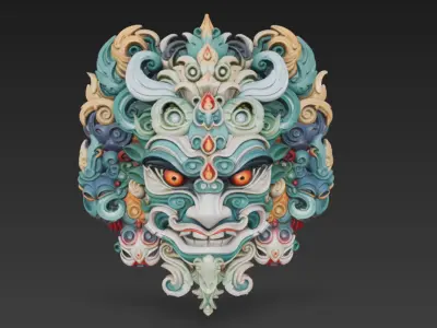 Mythical Beast Mask 3D model purchase