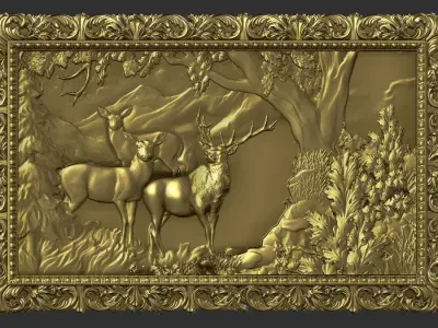 deer panel 3D print model