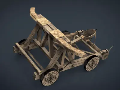 Medieval Catapult 3D model get