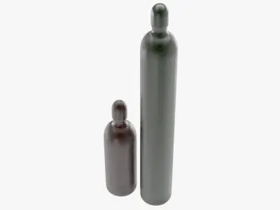 Gas Cylinder Textured 3D model