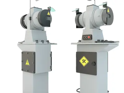 Industrial machine tool - Grinder machine rack-mounted 3D model