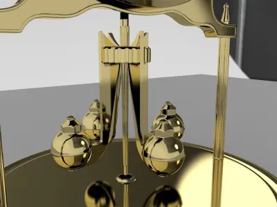 Clock gold 3D model
