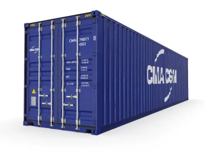 40 feet CMA-CGM High Cube shipping container 3D model