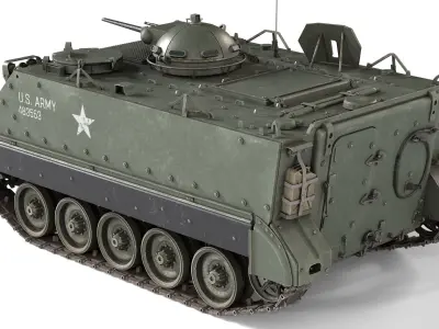 M132 Zippo Armored Flamethrower Low-poly 3D model