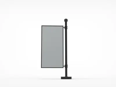 Outdoor Advertising Stand V6 3D model