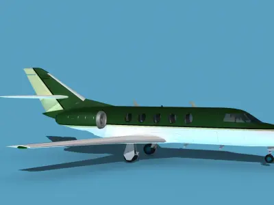 Dassault Falcon 20 V03 3D model