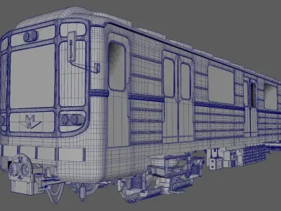 Metro train 3D model buy