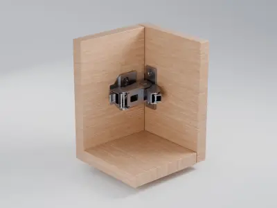 Cabinet Hydraulic Hinge 165 animated  Low-poly 3D model