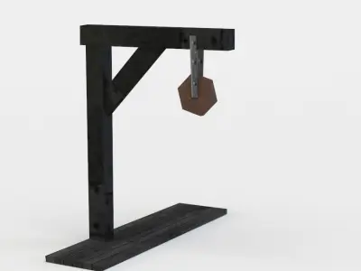 Wooden crane Low-poly 3D model buy