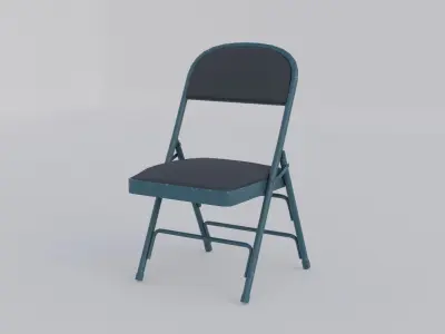 Steel Chair Low-poly 3D model