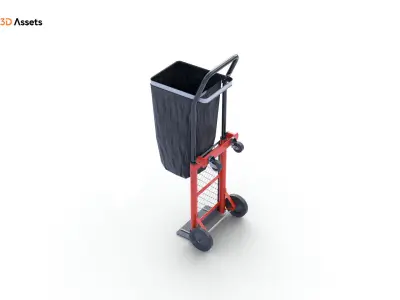 Heavy Duty Folding Cart Low-poly 3D model