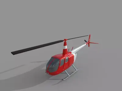 Helicopter Tourism Low-poly 3D model