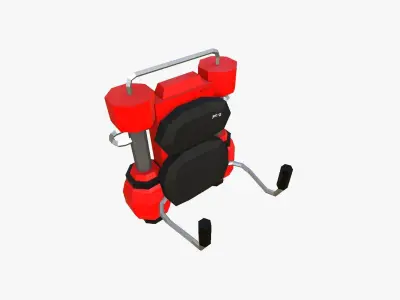 Jetpack Low Poly G02 - SciFi Character Design Low-poly 3D model