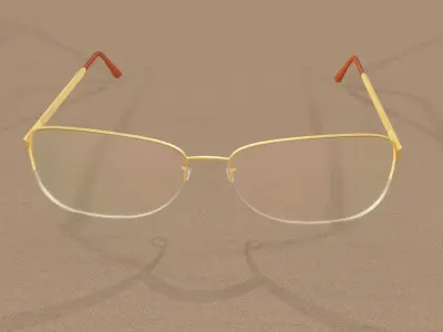 Glasses with fishing line 3D model