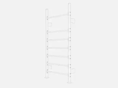 Sweedish Ladder Low-poly 3D model