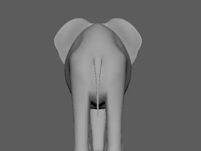 Elephant model 3D Low-poly 3D model