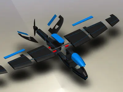 FUZZY FPV PLANE 3D print model