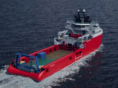 Icebreaker Normann  Low-poly 3D model