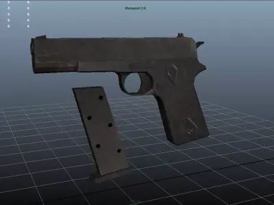 Colt 1991 Low Poly Low-poly 3D model