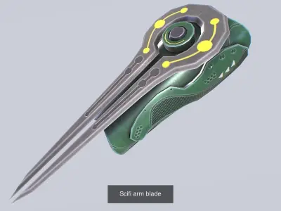 Scifi arm blade collection 3D Model Pack