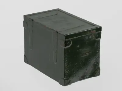 WW2 Military Field Telephone Box  3D scan PBR 4K textures Low-poly 3D model