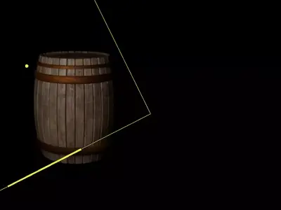 barrel Low-poly 3D model 8