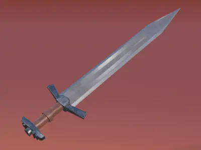 sword of battle Low-poly 3D model
