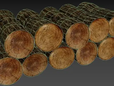 Wooden Logs Low-poly 3D model purchase