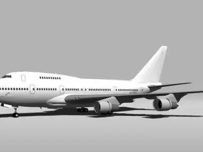Template - Boeing 747SP Free 3D model