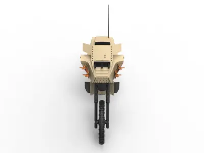 Military bike from Megaforce 1982 Scale 1 to 12 3D print model
