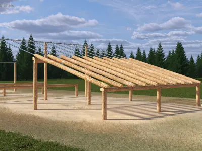 Military Obstacle Course Fur 3D model